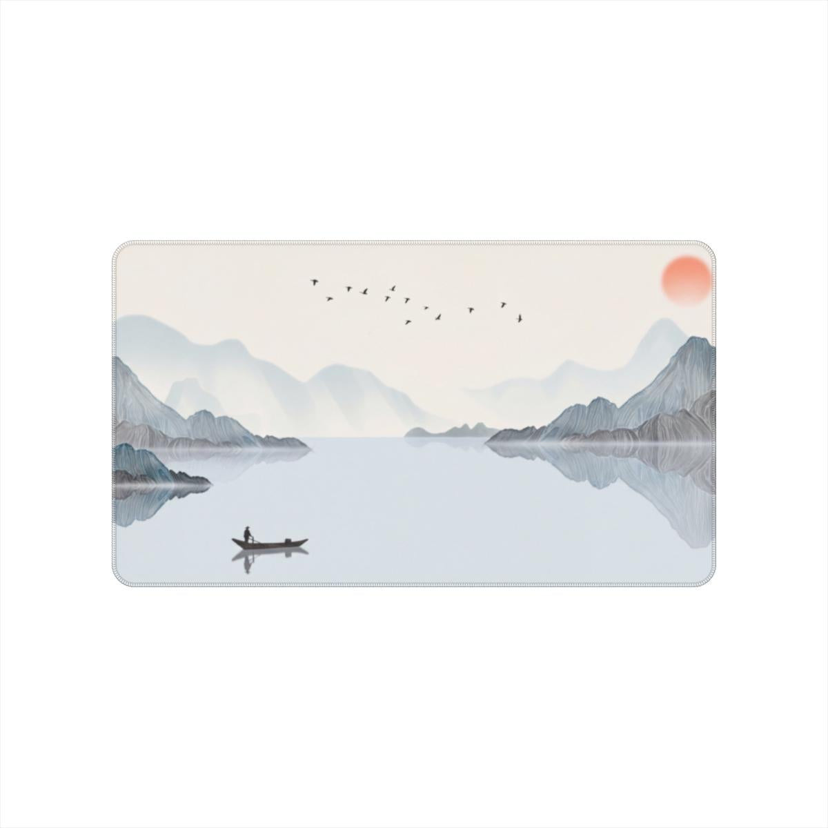 Daybreak — Minimalist Japanese Ink-Wash Desk Mat