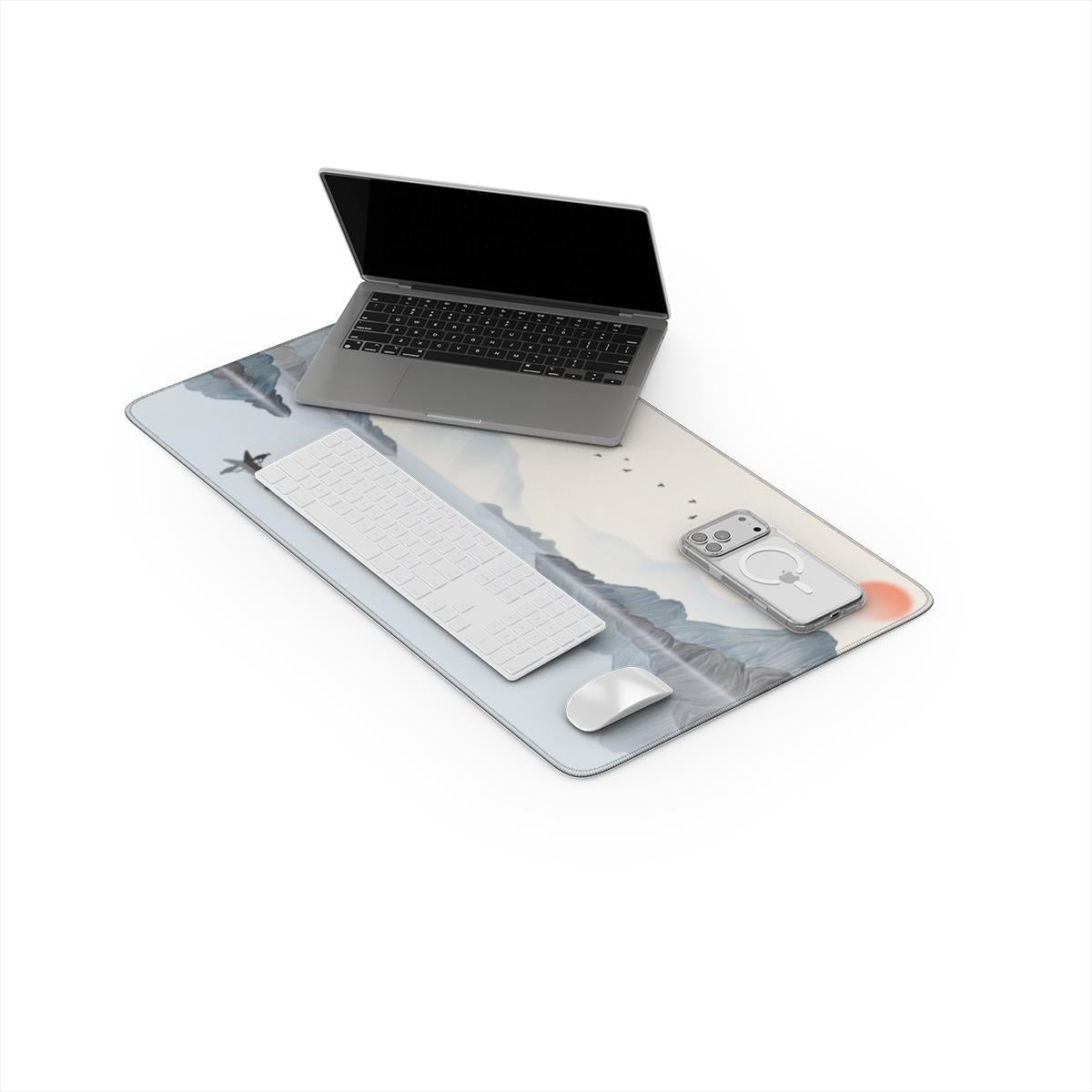 Daybreak — Minimalist Japanese Ink-Wash Desk Mat