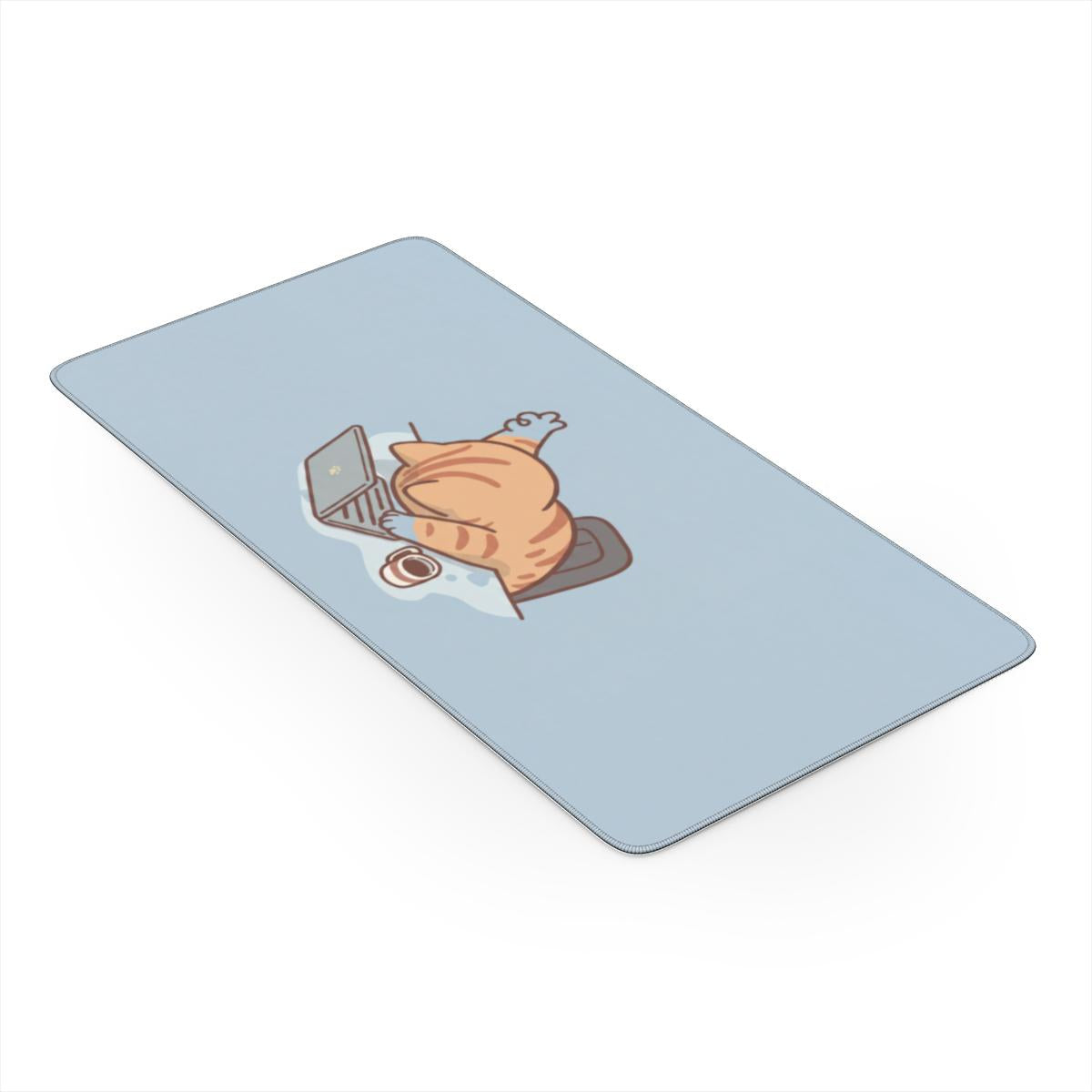 Out of Office — Funny Tired Cat Desk Mat