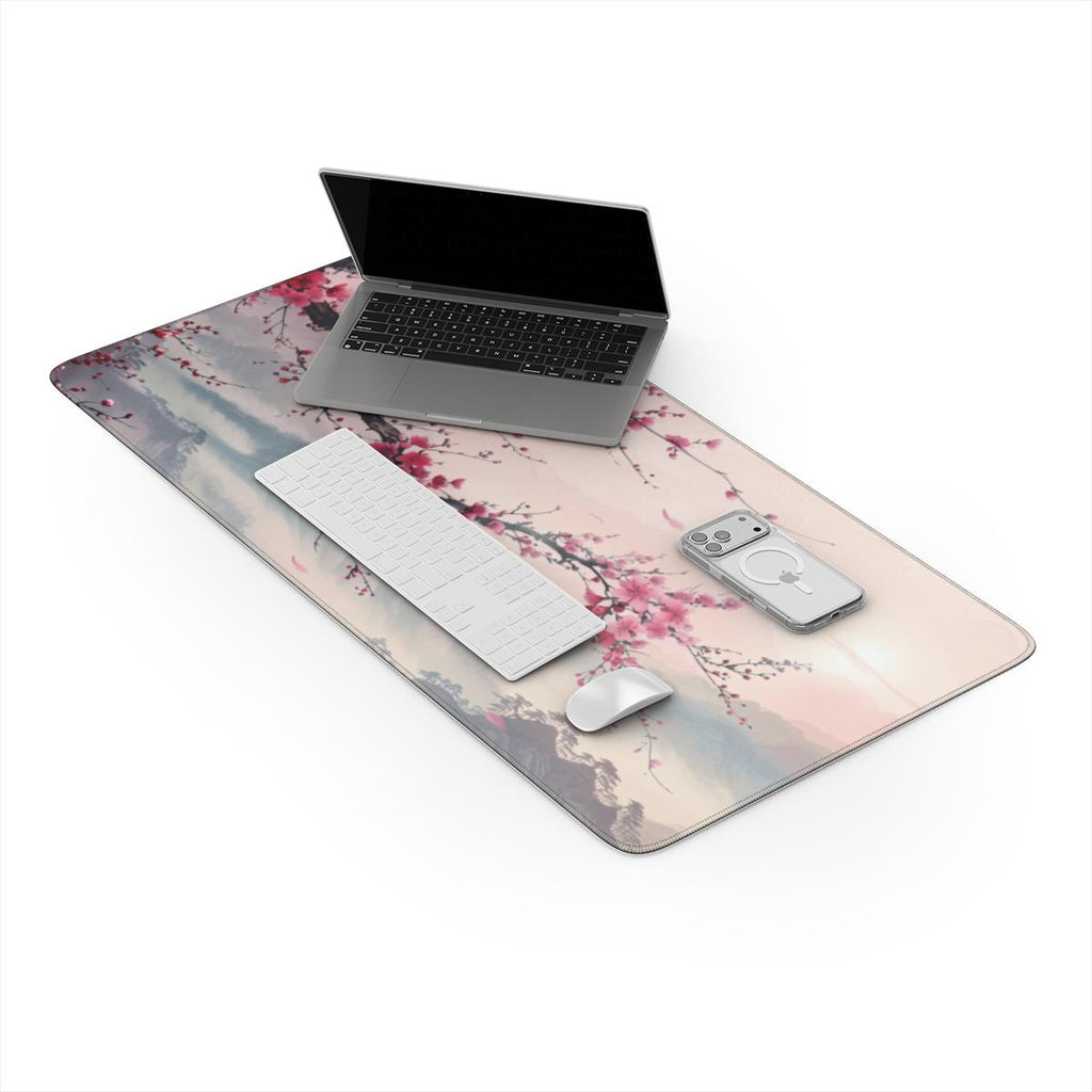 First Light — Japanese Cherry Blossom Desk Mat