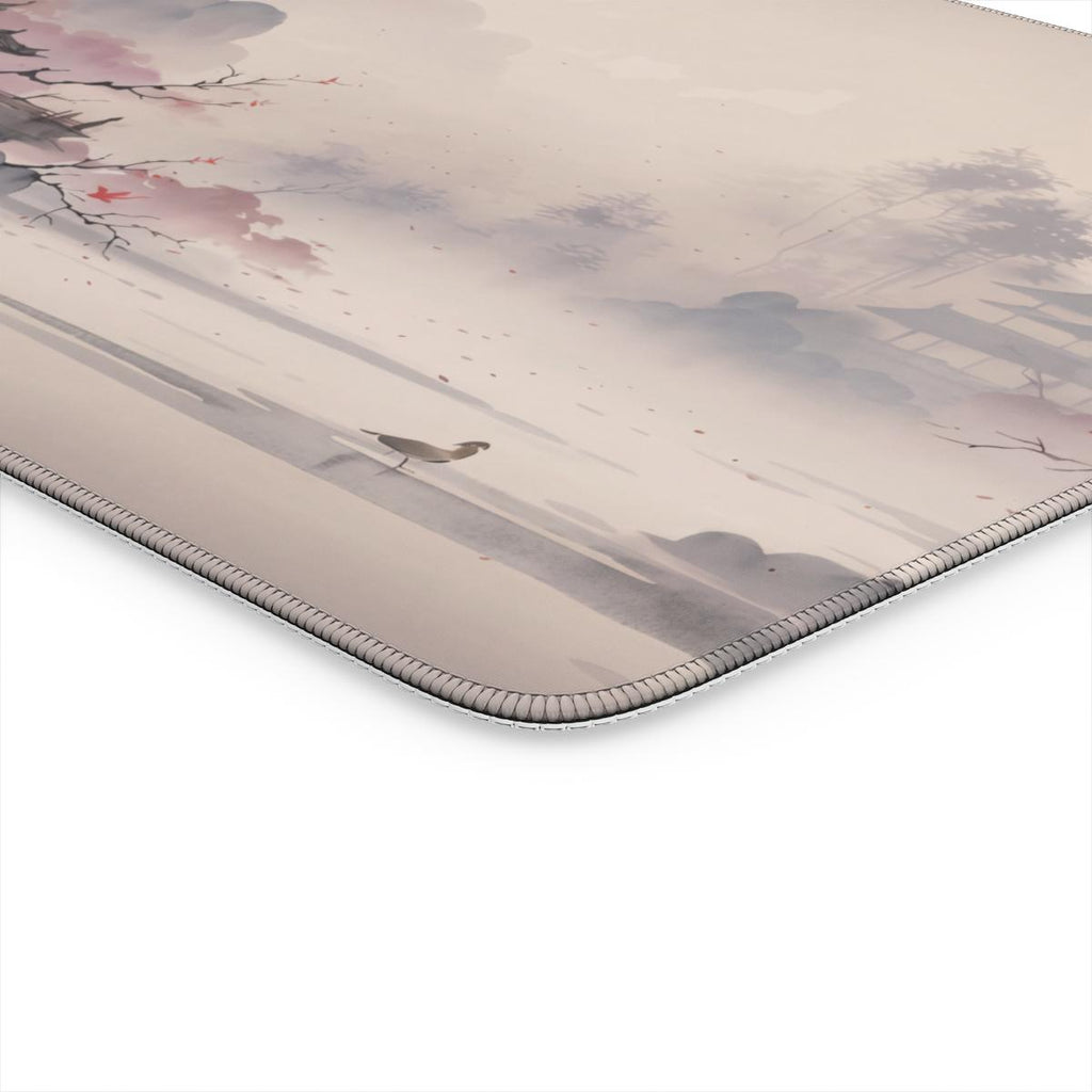 Still Waters — Japanese Ink-Wash Cherry Blossom Desk Mat
