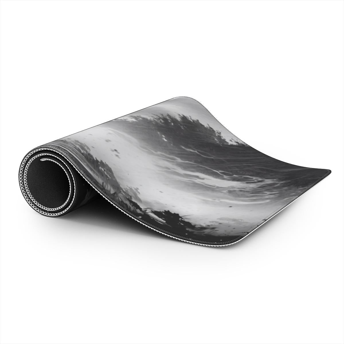 Against the Wind — Black & White Samurai Desk Mat