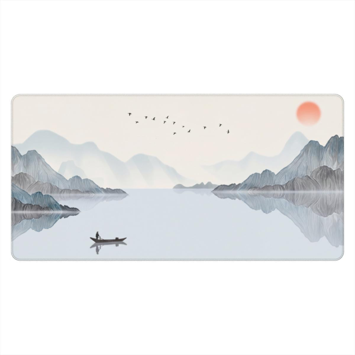 Daybreak — Minimalist Japanese Ink-Wash Desk Mat