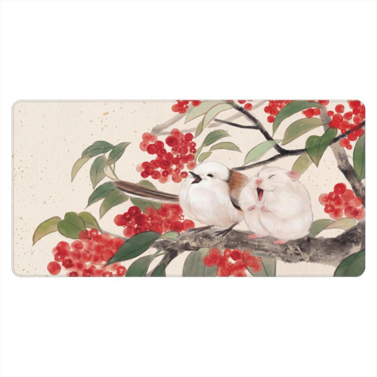 Good Company — Cute Bird & Hamster Desk Mat