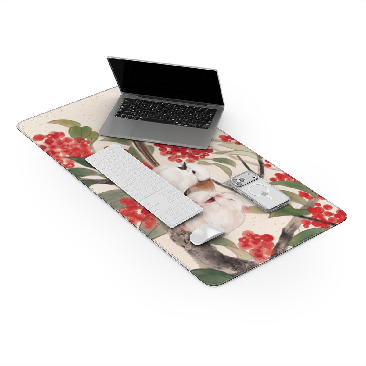 Good Company — Cute Bird & Hamster Desk Mat