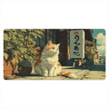 Slow Afternoon — Cute Cat Japanese Street Desk Mat