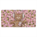 Tuned Out — Cute Cat Headphones Desk Mat