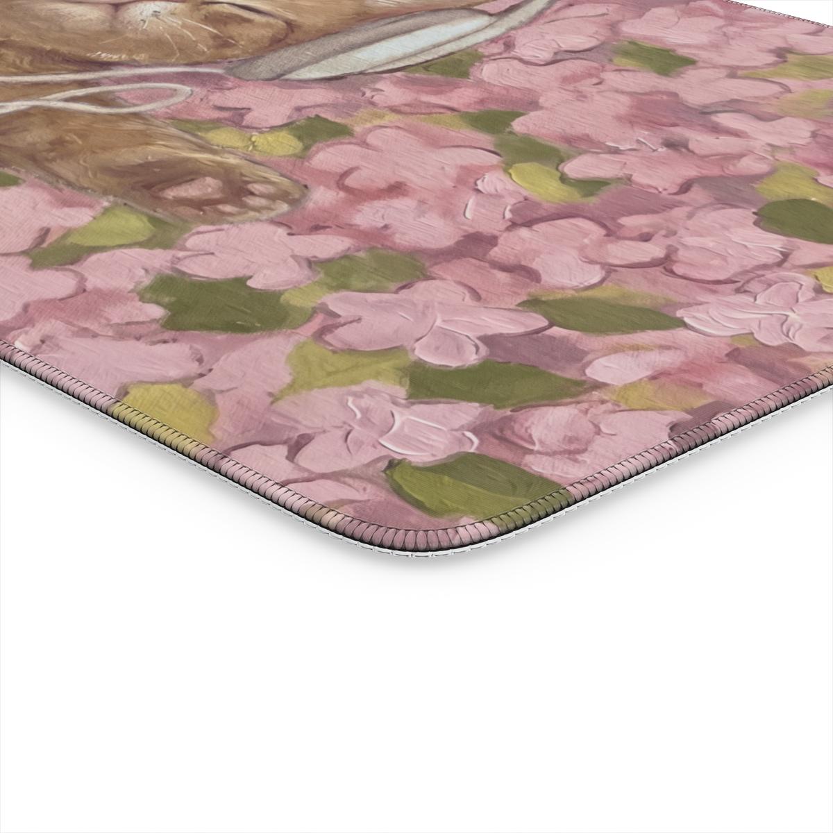 Tuned Out — Cute Cat Headphones Desk Mat