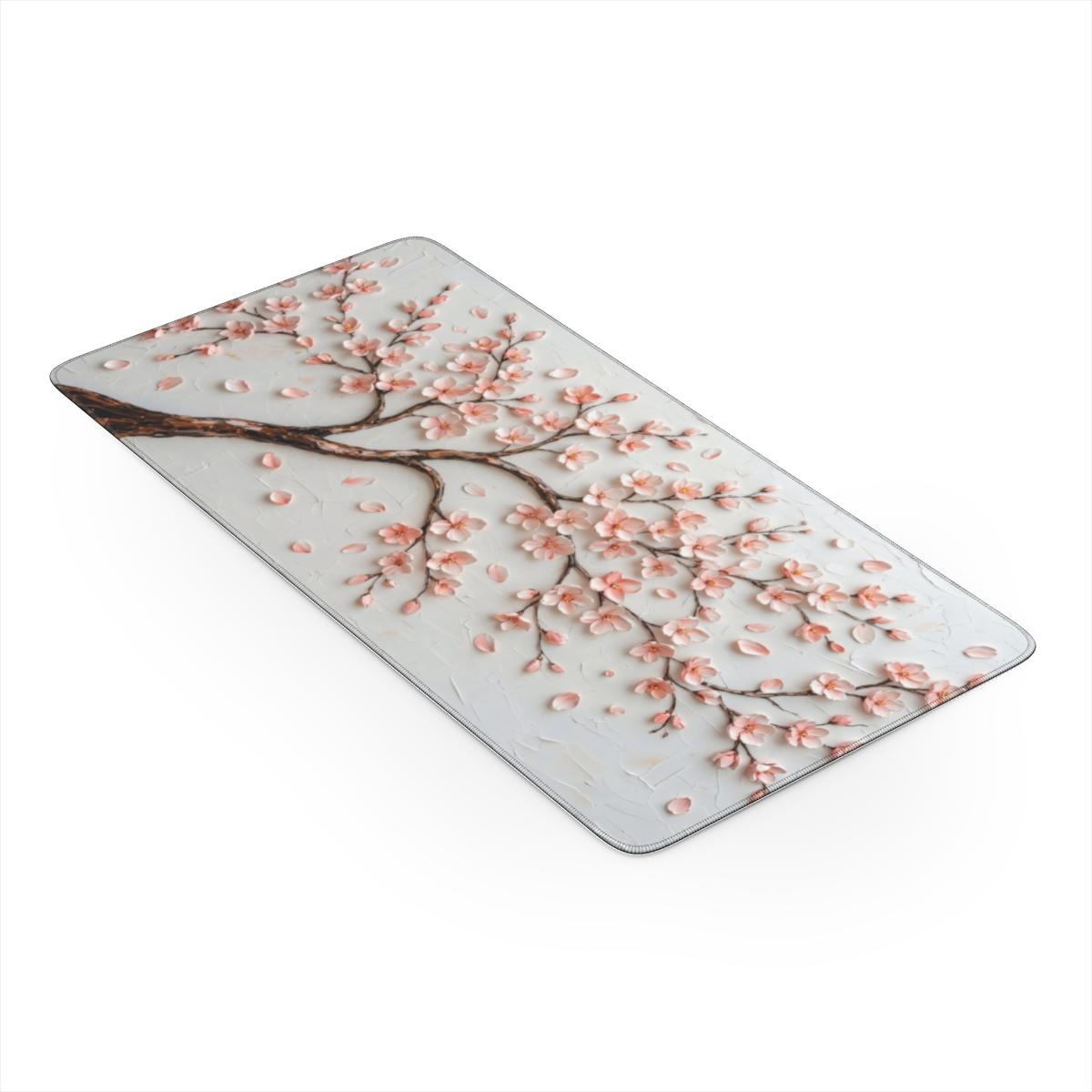 Pink Cherry Blossom Oil Painting Desk Mat | Sumi Studio