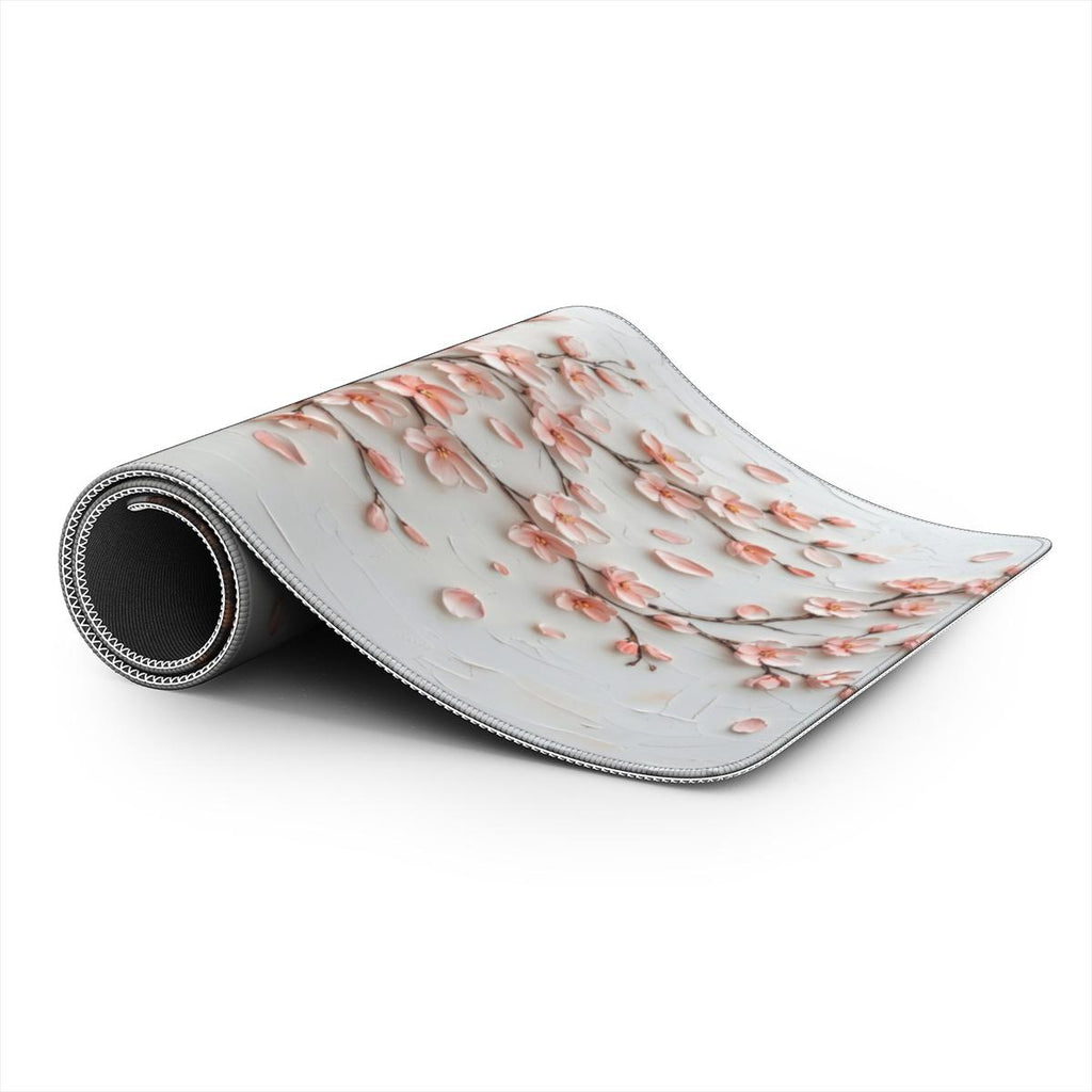 Pink Cherry Blossom Oil Painting Desk Mat | Sumi Studio