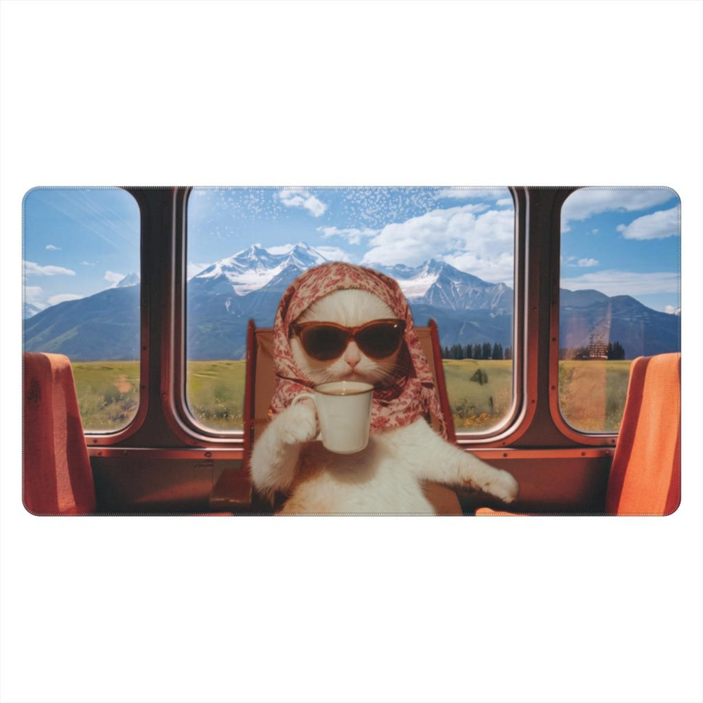 Funny Cool Cat Travel Desk Mat | Quirky Gift | Sumi Studio