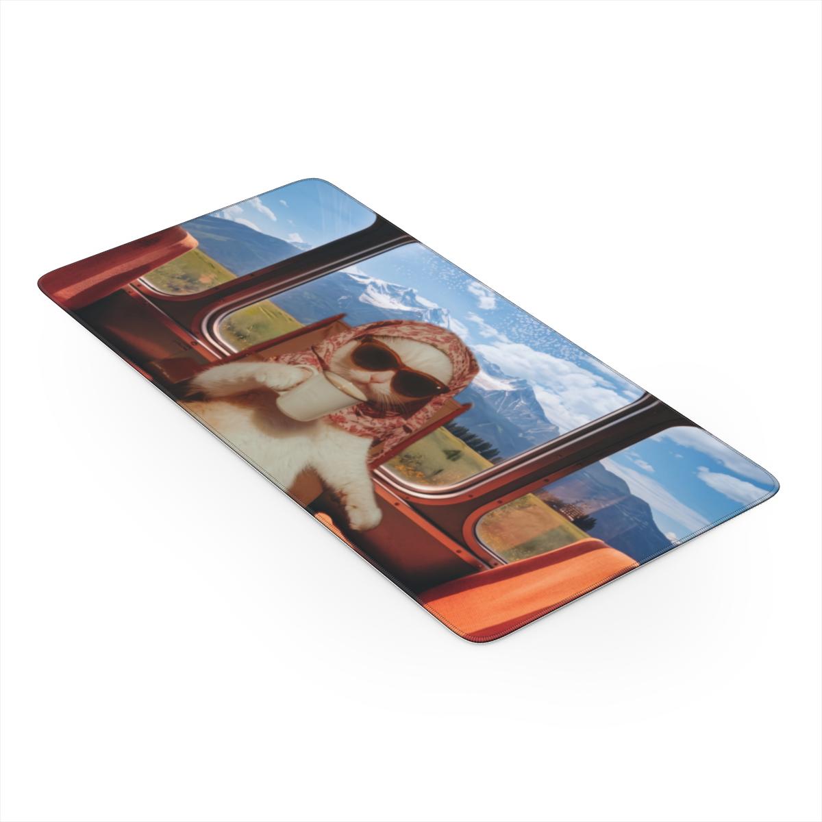 Funny Cool Cat Travel Desk Mat | Quirky Gift | Sumi Studio