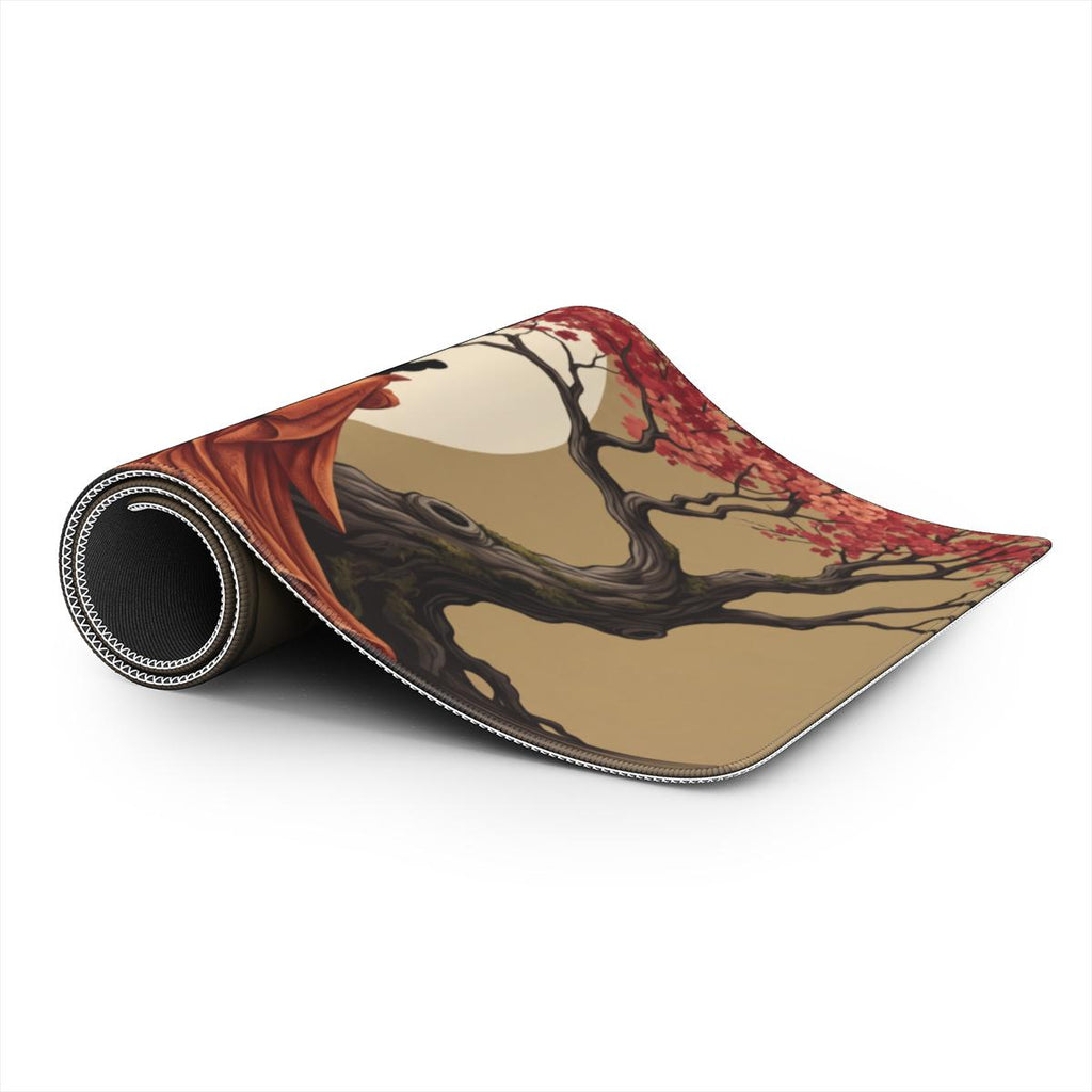Kimono Woman Cherry Blossom Moon Desk Mat | Sumi Studio