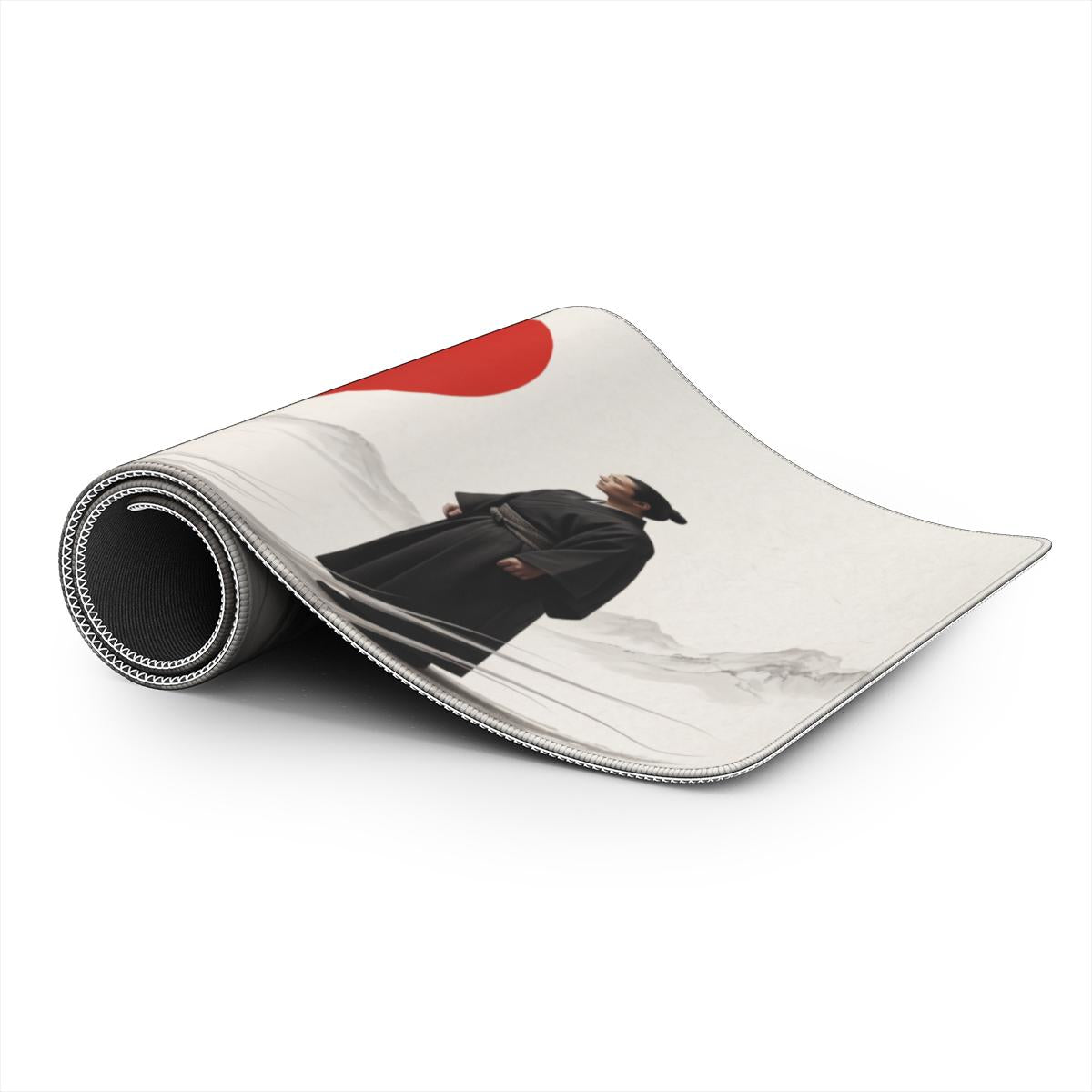 White Dragon Red Sun Japanese Desk Mat | Sumi Studio