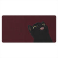 Funny Black Cat Blep Desk Mat | Minimalist | Sumi Studio