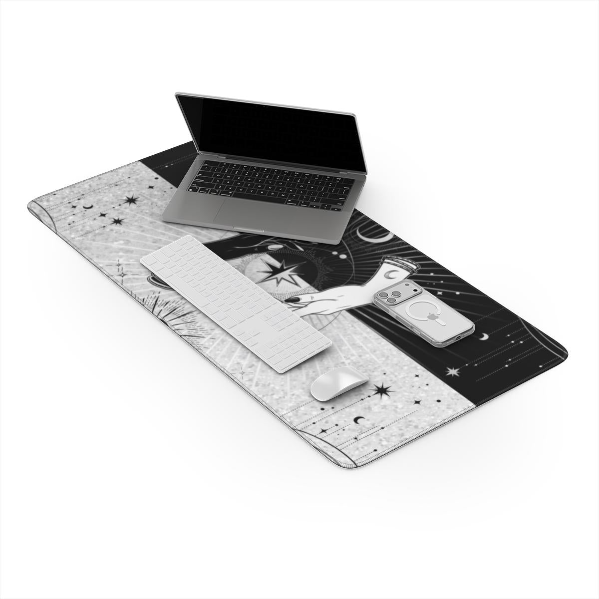 Celestial Hands Sun Moon Mystical Desk Mat | Sumi Studio