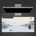 Daybreak — Minimalist Japanese Ink-Wash Desk Mat