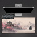 Still Waters — Japanese Ink-Wash Cherry Blossom Desk Mat