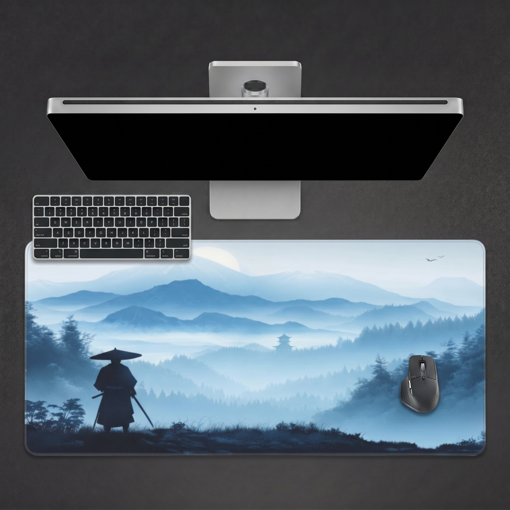 Wanderer — Japanese Samurai Mountain Desk Mat